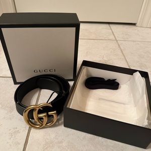 Gucci double G Wide Leather Belt